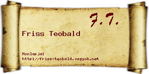 Friss Teobald névjegykártya